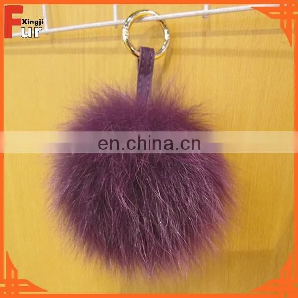 Fox Fur Pom Pom Keychain