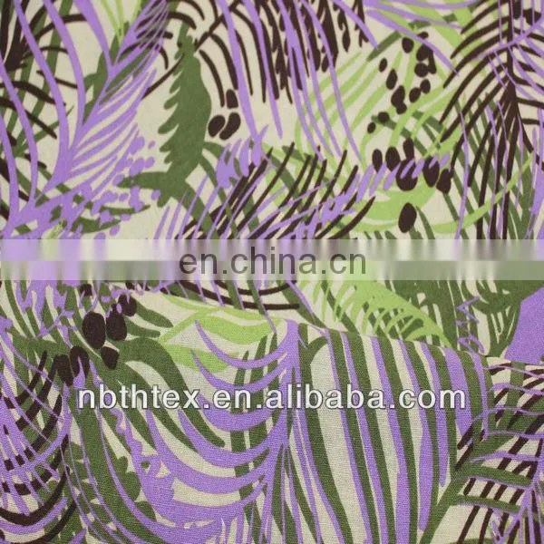 garment use woven printed linen fabric
