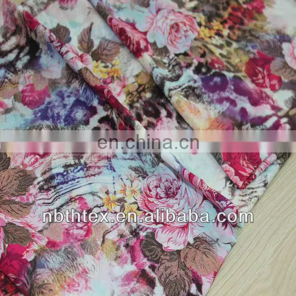 rayon printed design fabric