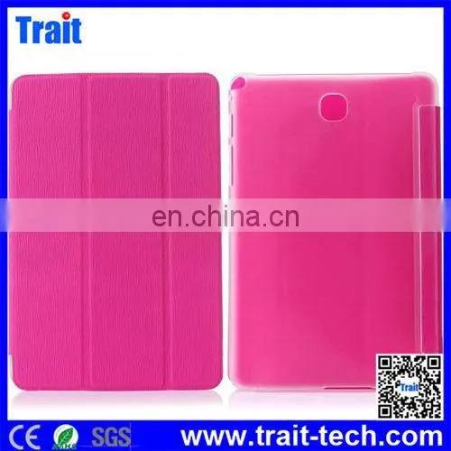 Side Flip Foldable Plastic Back Shell Leather Case for Samsung Galaxy Tab A 8.0 T350,Fancy Leather Case For Samsung Galaxy Tab