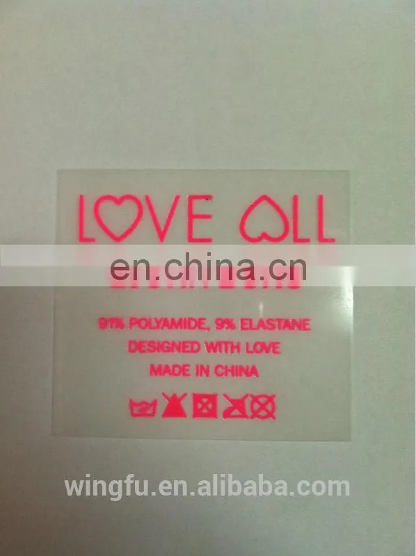 Wash label,water mark