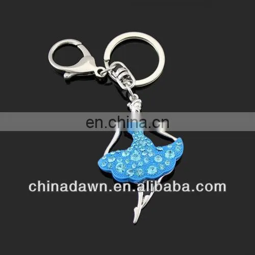 Dancer gift rhinestone ballet girl keychain CD-KD049