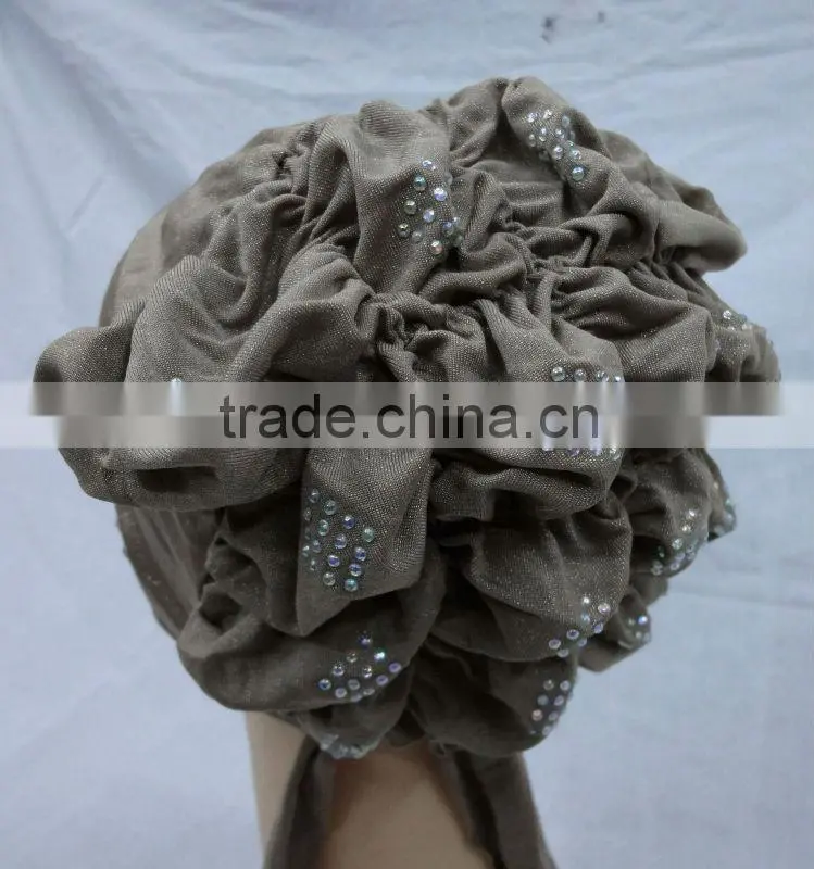 A473 latest fashion turban elastic islamic cap/MUSLIM HIJAB