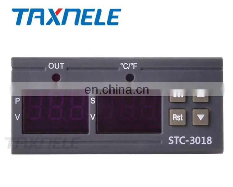 Dual Digital Temperature Controller STC-3018 12V 24V 110-220V Celsius & Fahrenheit Thermoregulator Thermostat Switch