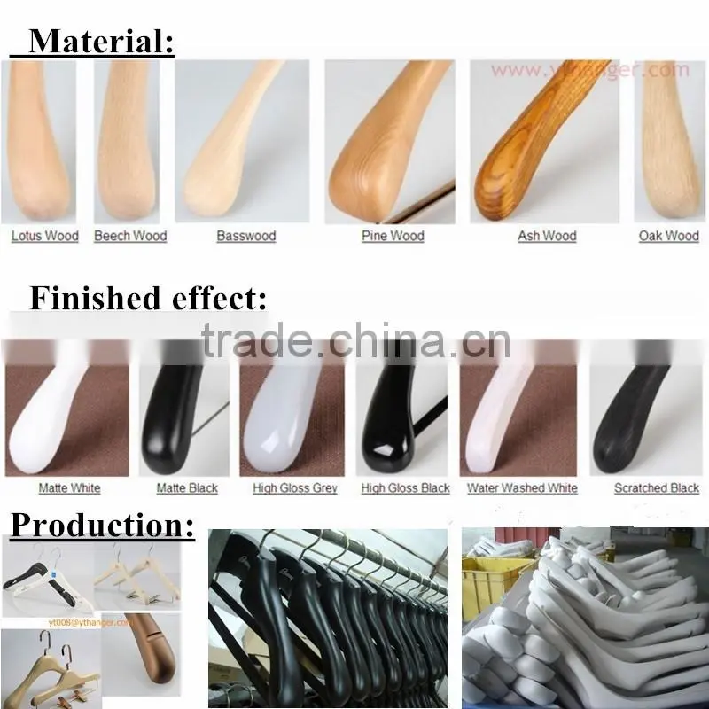YY0456 custom brand logo hair extension hanger wigs wooden hanger