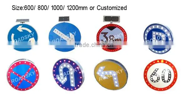 Red Plastic Led Octagon Traffic Sign