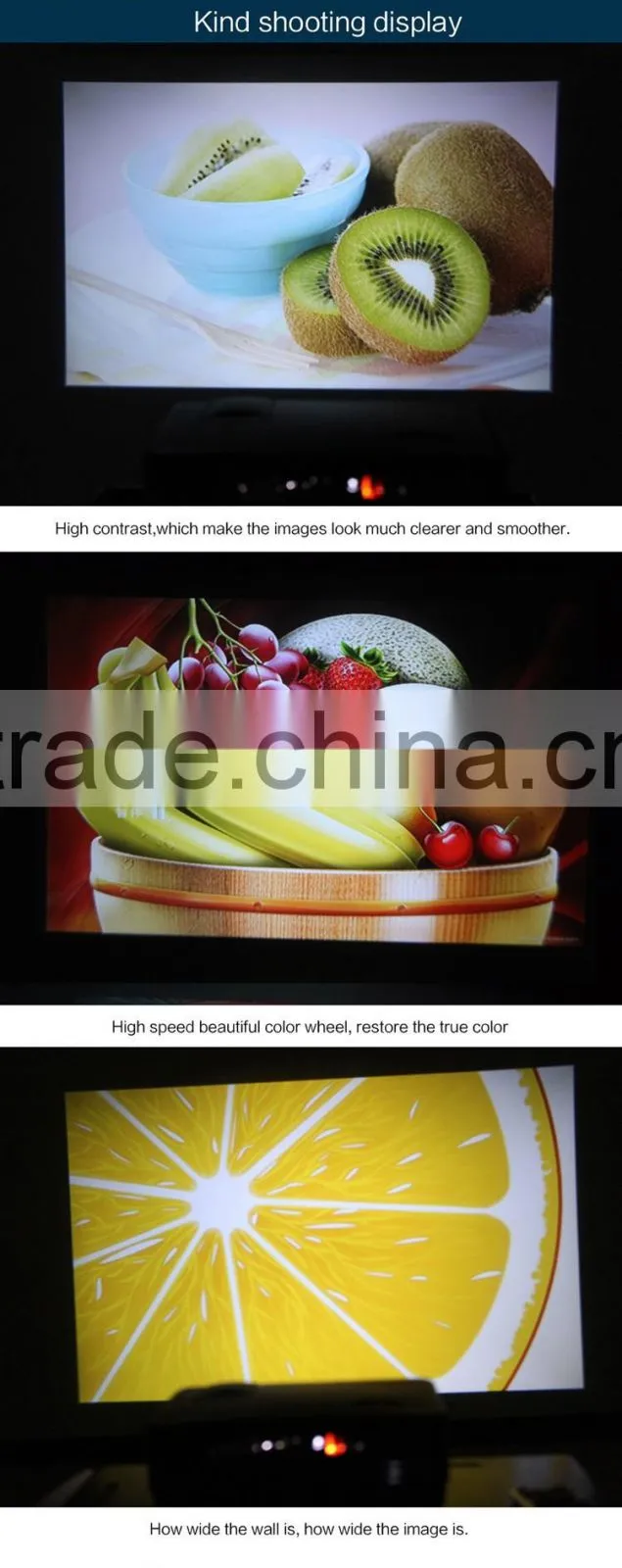 Hot Selling Portable Mini LED Lamp Projector For Home Education Full HD Video Projectors
