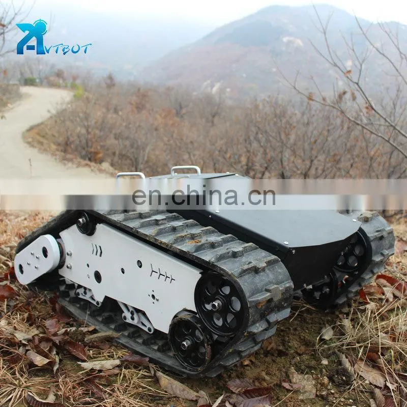 Hot selling AVT-10T rubber crawler robot chassis commercial robot with excellent trafficability and crossing ability