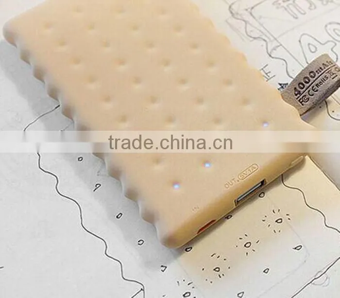 Wholesale alibaba Biscuit Power Bank charger 4000mAh for samsung