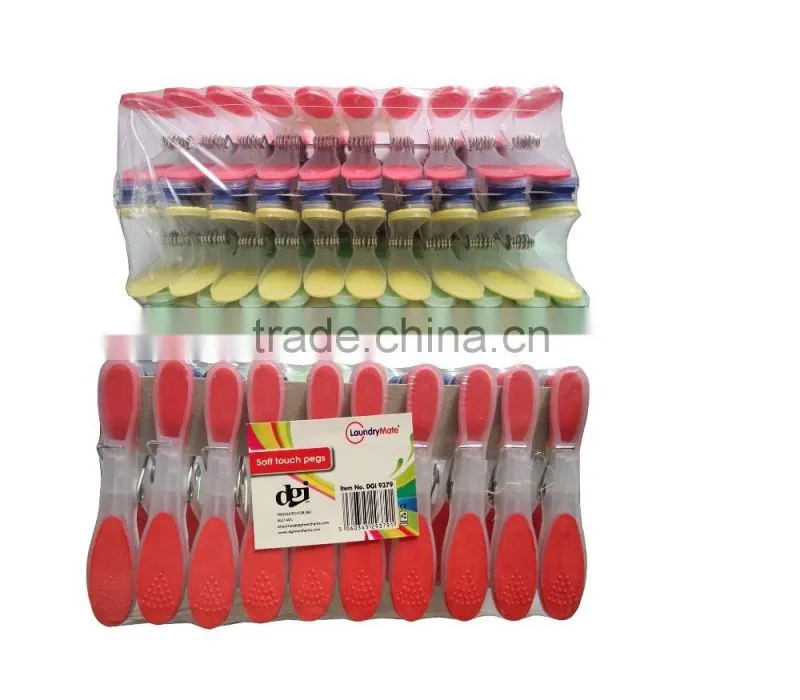 good touch feeling soft grip decorative clothes clip,pvc coated clip