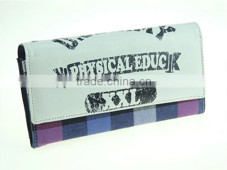 2015 fashion artificial leather wallet for lady