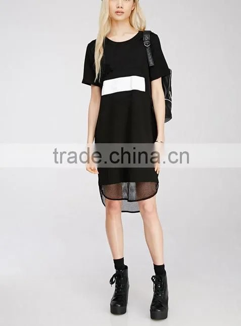 2015 China manufacturer customized ladies print casual dress