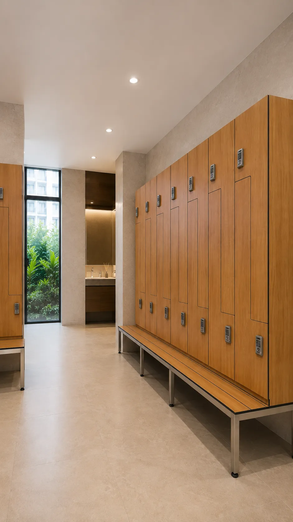 What kind of storage locker should be designed in office ?