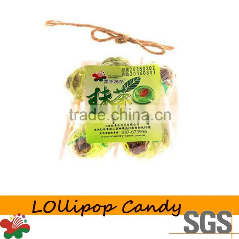 New Flavor Matcha Candy added plum Sweet Lollipop