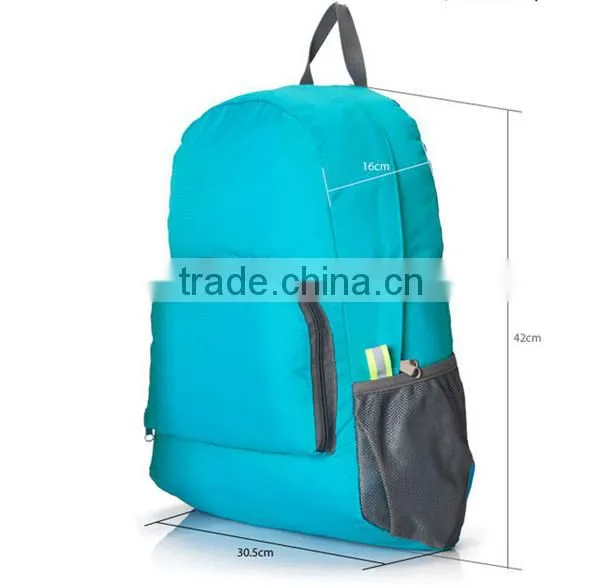 waterproof foldable backpack durable rolling travel backpack