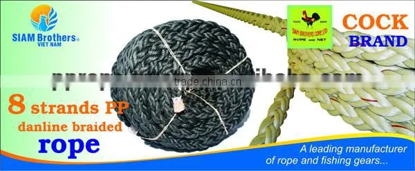 8 strands polypropylene marine pp rope diameter 18.0 MM TO 100.0 MM