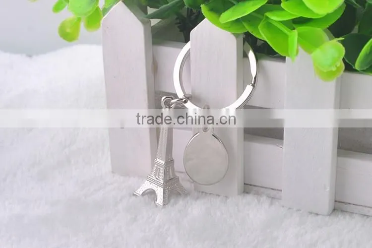 Good quality zinc alloy key chain pendant small Tower Keychain