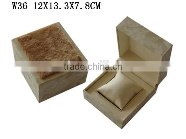 wholesale china OEM supply wooden hinged jewelry watch box handmade W1195
