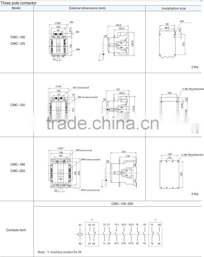 Industrial Controls,CMC Series Contactor-500-630-800