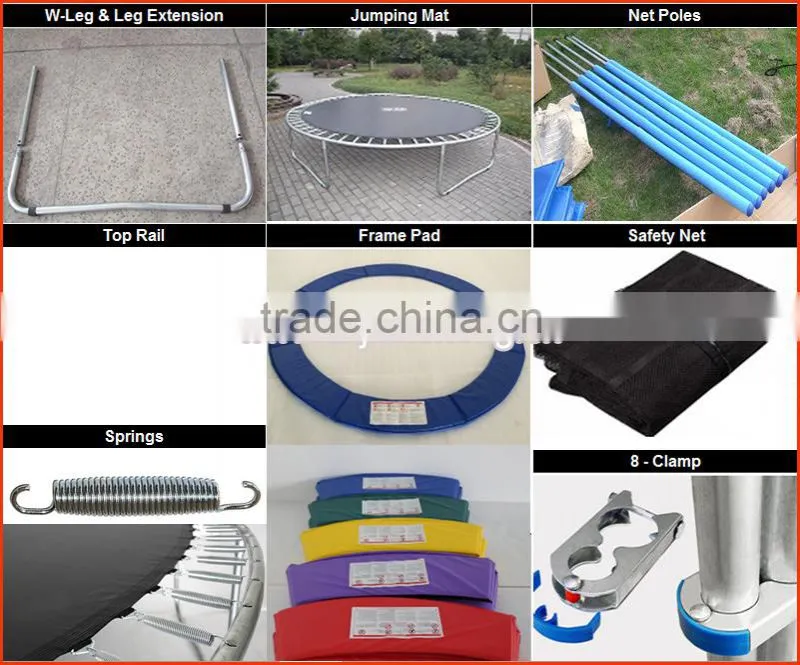 2016 hot selling 15FT garden games trampoline with safety net