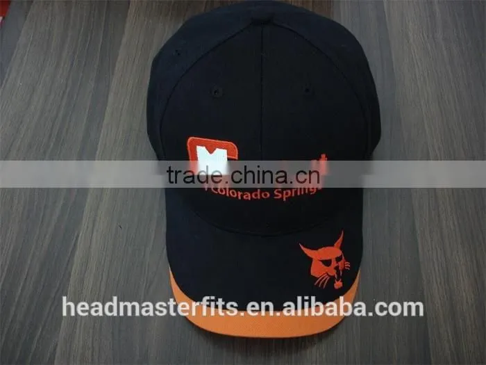 custom high quality 6 panel embroidery cotton golf hat baseball cap
