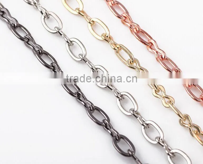 New products gun color necklace alloy necklace 60cm for making floating locket