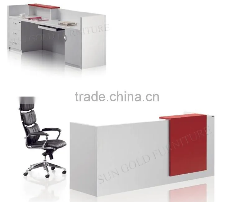 Office furniture l shaped counter white modern salon reception desk (SZ-RTB039)