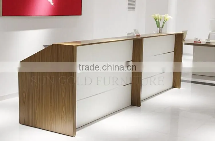 Wooden furniture model office front counters table new design (SZ-RTB026)