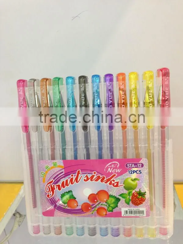 Zhejiang 100 style click plastic glitter pen