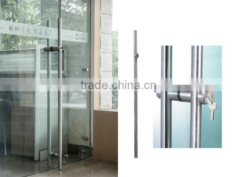 Modern Fashion Style Customized 304 stainless steel glass design door handle lock set
