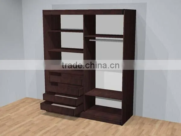 Wardrobe with sliding doors and four drawer 180