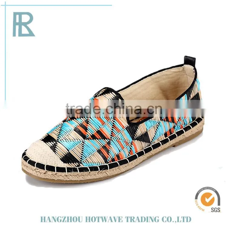 2015 New arrivel wholesale Cotton newborn jute sole espadrilles