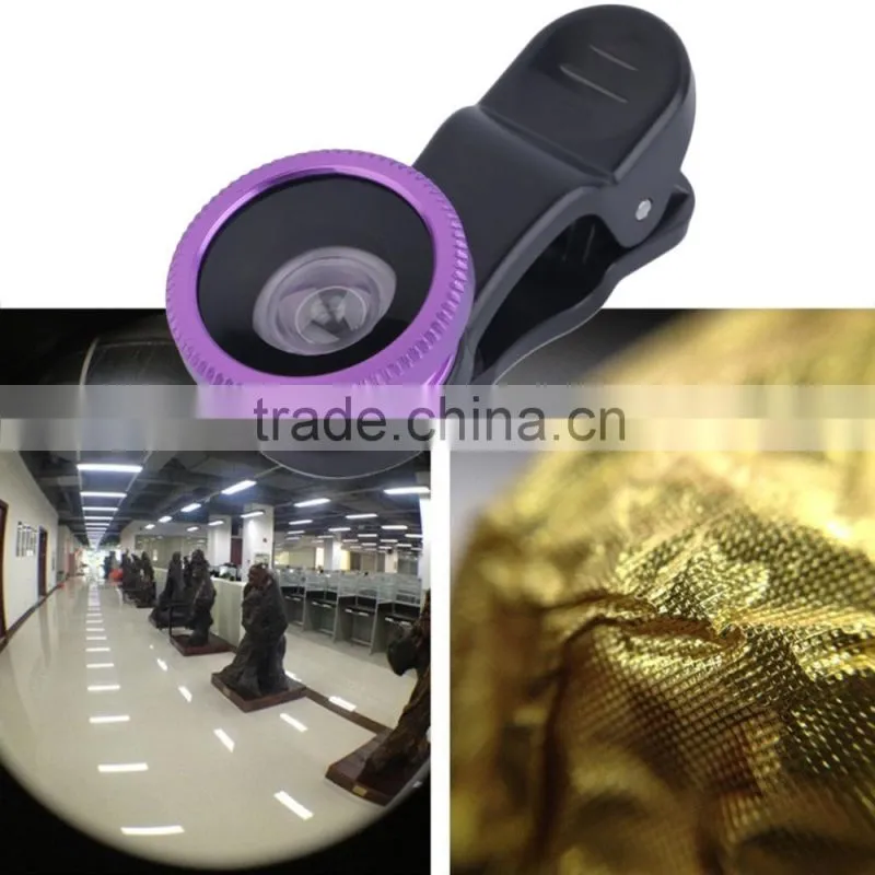 3 In 1 Universal Clip Fish Eye+Macro+Wide Angle Lens for iPhone,Samsung and other Mobile Smartphones hot sale