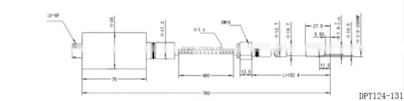 Chemical fiber industry resistant fluid melt pressure transducers