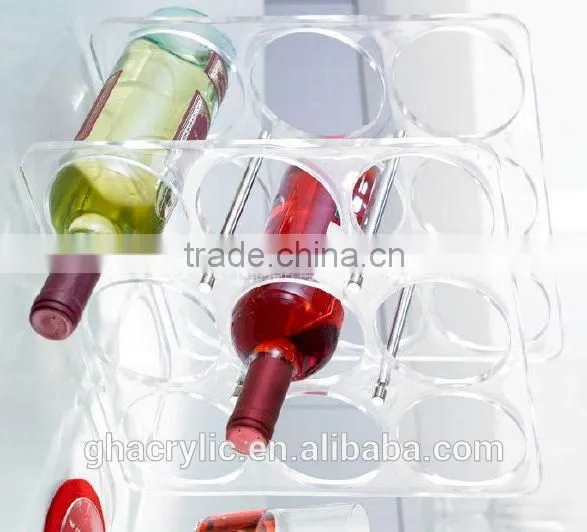 GH-RZ271 Strict request quanlity custom made nice looking acrylic display rack for red wine