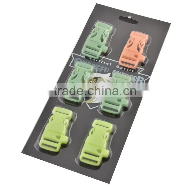 Army green 15 mm Parachute Cord mix Colored 3/8 Buckles
