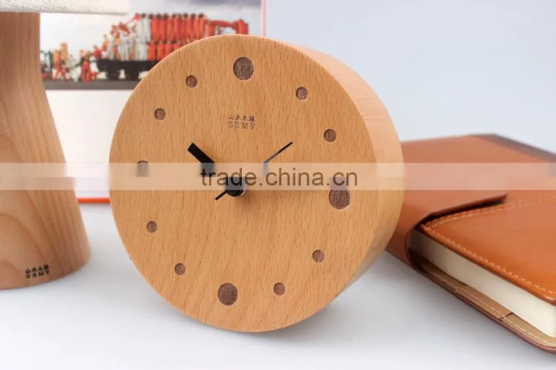 Shanshui wooden desktop clock with alarm function, DRZ005