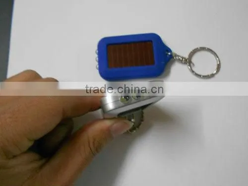 small solar flashlight torch 3 led keyring light