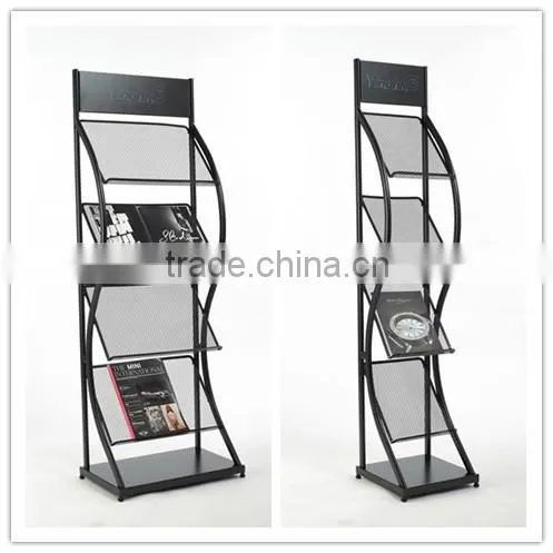 high quality a5 magazine display wire metal stand