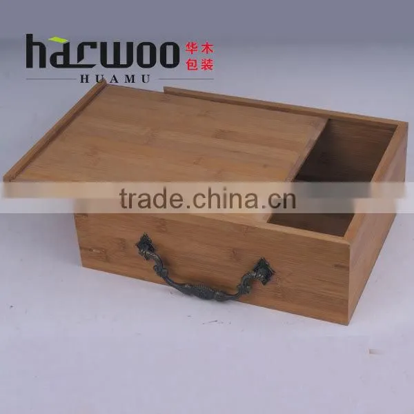 Square nature craft bamboo box