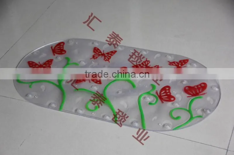 PVC Bathmat PINK color pvc mat for washroom A01 china factory