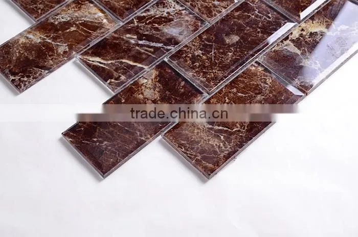 XF004 oriental mirror glow in the dark glass mosaic tiles