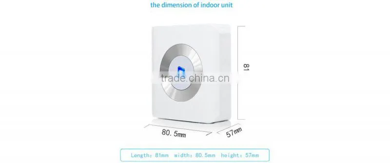 DC5V powered IP WiFi doorbell See your visitor day or night, rain or shine.