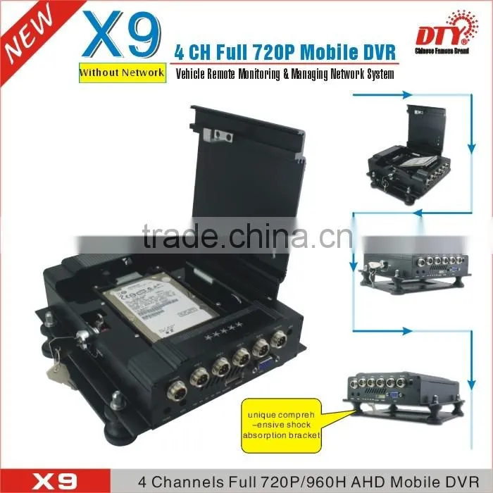 4H AHD mobile dvr for truck/ AHD DVR With built-in HDD H 264