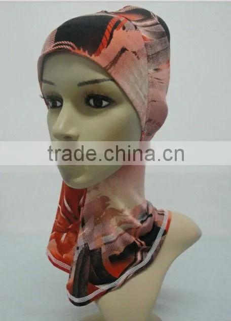 C042 new style print ninja inner underscarf,full underscarf to cover neck