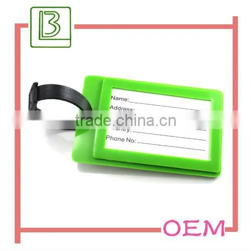 eco-friendly silicon luggage tag
