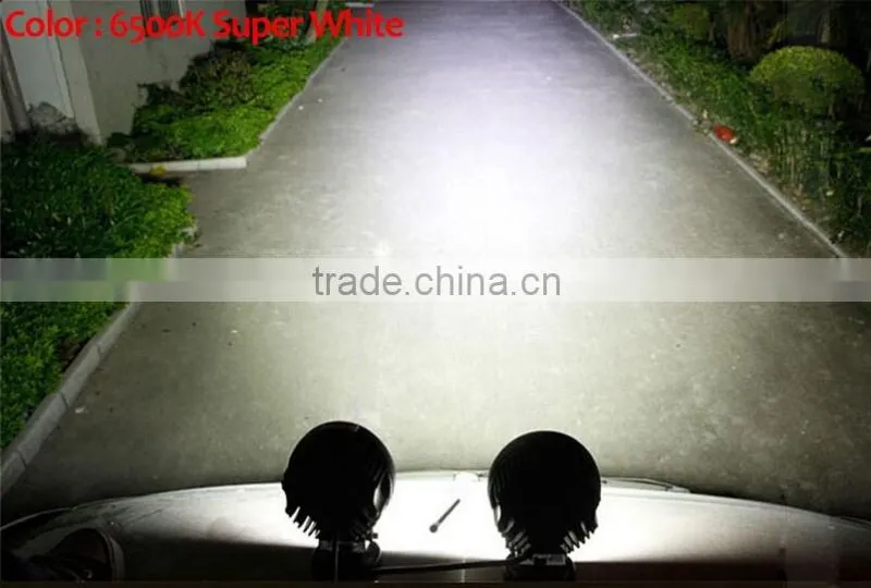 Round 10W LED Work Light 2 Inch 10 Watt Black LED Mini Auxiliary Work Light For Motorcycle car 4X4 Offroad