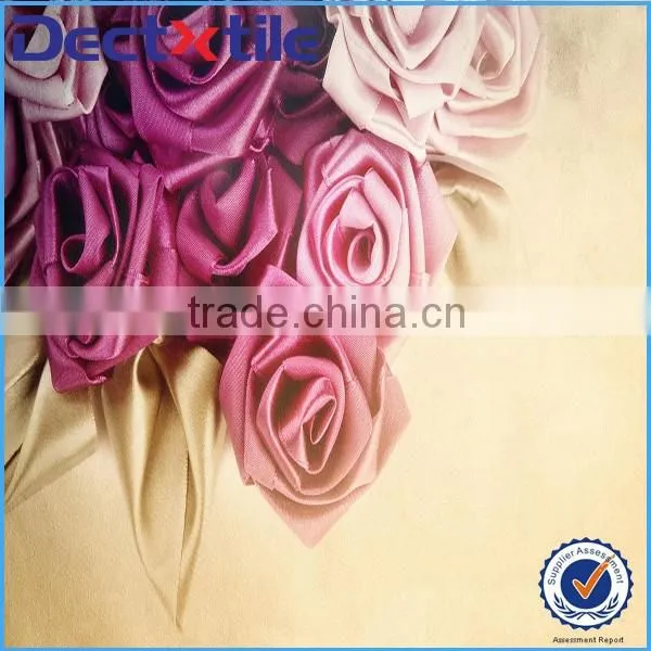 Dectextile Various styles 100% polyester silk satin fabric for wedding
