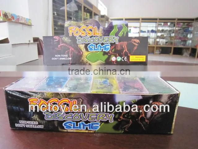 Factory supplier wholesale Crystal fossil dinosaur putty crystal slime alien toy