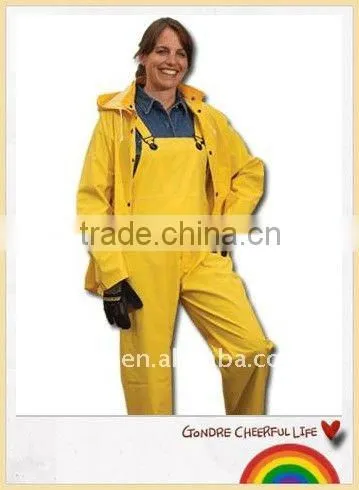 yellow pvc/polyester/pvc workwear